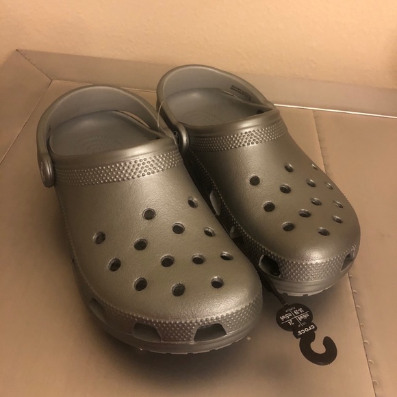 Crocs Metallic Clog gunmetal womens 7 - Picture 2 of 5